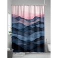 thumbnail image 5 of Abstract Mountain Shower Curtain Set ，Waterproof Fabric Shower Curtains Watercolor Sunset Impressionist Modern Shower Curtains for Bathroom,Bathroom Decor 72"x84", 5 of 6