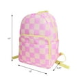 thumbnail image 3 of CRCKT 17-inch Kids Polyester Backpack - Peach Fuzz, Pink and Yellow Checker, 3 of 9