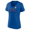 thumbnail image 2 of Women's Fanatics Royal Texas Rangers Regulation V-Neck T-Shirt, 2 of 3