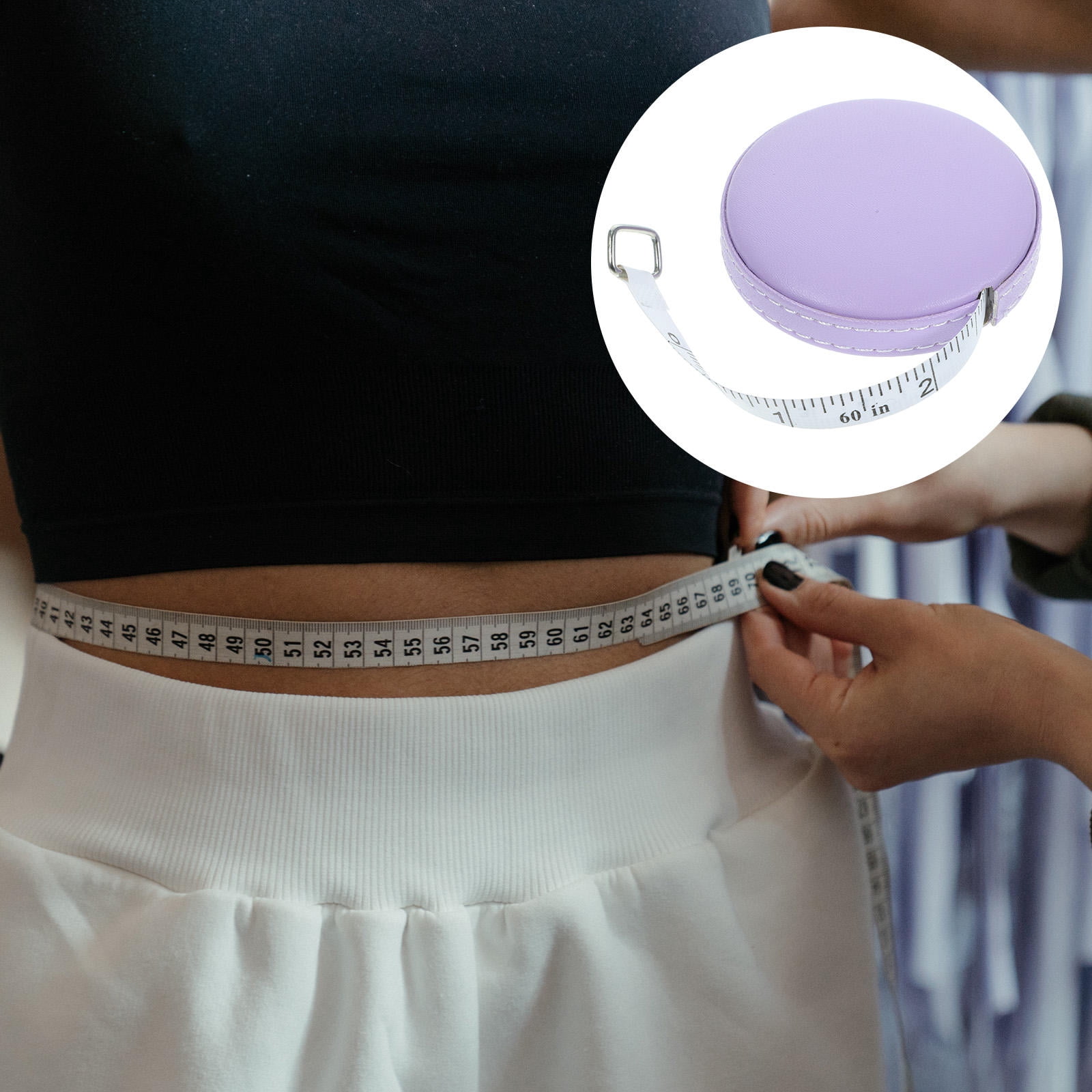 LRXIYODE Measuring Tape Tool Tape Measure Lavender PU Practical 1Pcs
