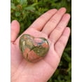 thumbnail image 4 of Unakite Gemstone Hearts, Polished Unakite Puffy Hearts, Unakite Palm Stone, Unakite Heart (5 Hearts）, 4 of 9