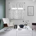 thumbnail image 4 of Gray Flowers Kitchen Curtains Sets for Windows 36 Inch Length, Farmhouse Pastoral Vintage Plants Branches Rod Pocket Window Treatments Tier Curtains and Valances Set for Bedroom/Bathroom, 4 of 8