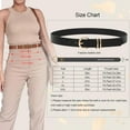 thumbnail image 5 of 3 Pack Women Belts For Jeans Dresses Pants Ladies Leather Waist Belt with Gold Buckle, 5 of 9