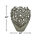thumbnail image 7 of Bergamo Art 14" Decorative Handmade Aluminum Bird Nest Flower Vase, 7 of 7