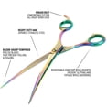 thumbnail image 3 of Sharf Rainbow 8.5 Inch Curved Dog Grooming Scissors - Trusted Brand - Premium Steel Professional Dog Grooming Scissors - Ergonomic Design, 3 of 7