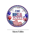 thumbnail image 2 of 100 Pcs Assiettes de Fête Patriotiques du 4 Juillet Vaisselle en Papier Jetable pour la Fête de l'Indépendance Décorations Rouges Blanches Bleues pour Célébrations du Jour Commémoratif, 2 of 5