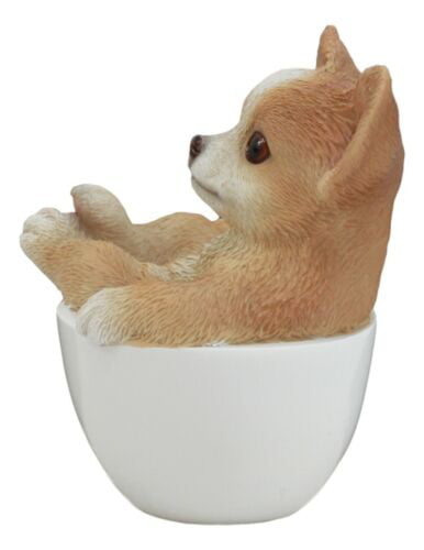 Realistic Mini Chihuahua Teacup Statue 3