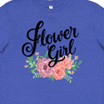 thumbnail image 4 of Inktastic Flower Girl Hand Lettering with Flowers Illustration Youth T-Shirt, 4 of 5