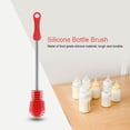 thumbnail image 2 of Bottle Brush, Silicone Cleaning Brush 10.63 Inch Red Kitchen Cleaner with Antislip Handle for Washing Cleaning Dishes Glass Mugs, 2 of 5