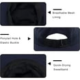 thumbnail image 5 of Muryobao Women Ponytail Sun Hat Summer UV Protection Cap Outdoor Waterpoor Foldable Mesh Wide Brim Bucket Hats for Beach Fishing Garden Navy, 5 of 7