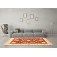 thumbnail image 3 of Ahgly Company Indoor Rectangle Abstract Orange Modern Area Rugs, 2' x 5', 3 of 4