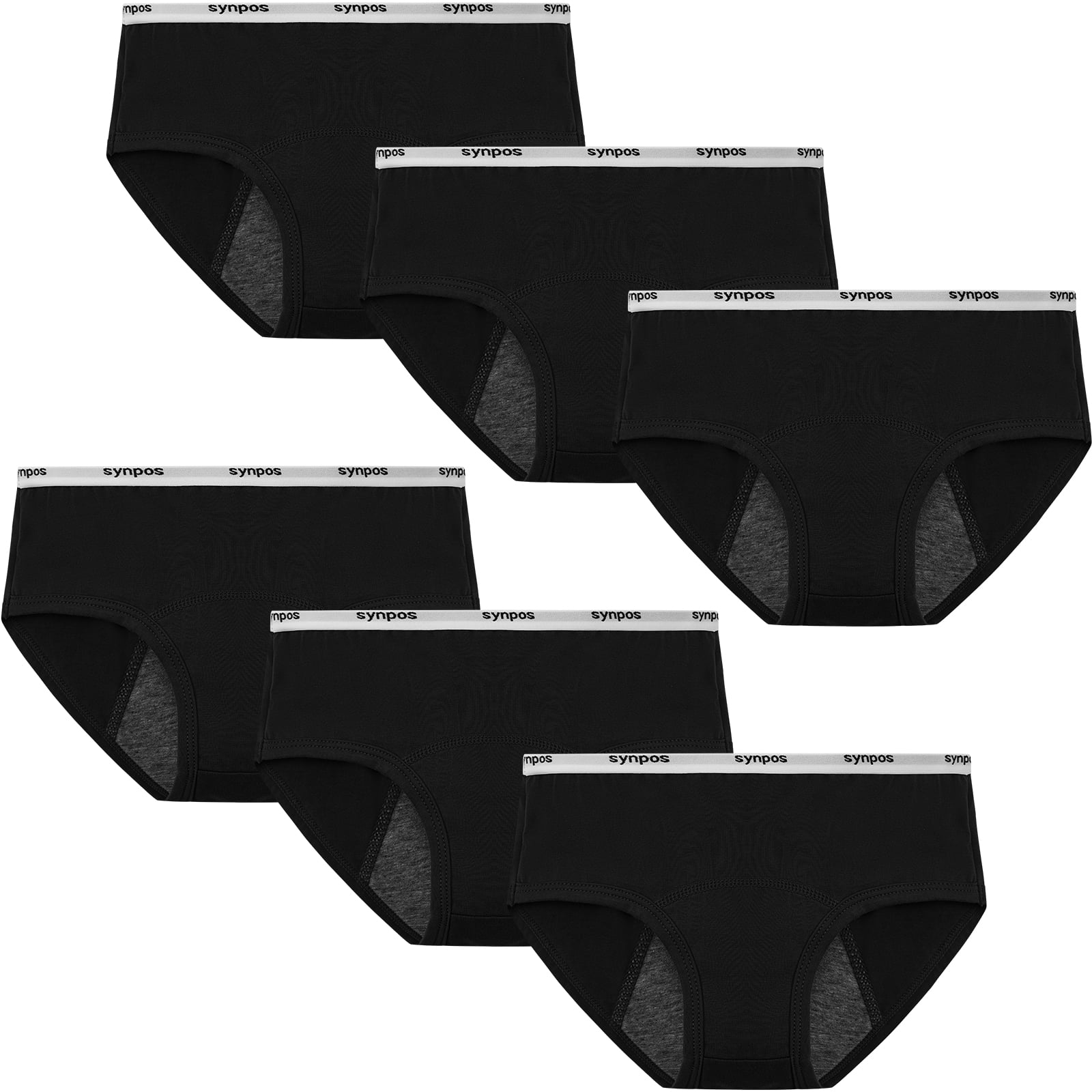 Juniors Underwear Packs Cotton Briefs for Young Girls and Teens, 6 Pack