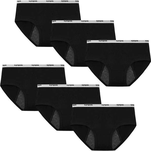 Juniors Underwear Packs Cotton Briefs for Young Girls and Teens, 6 Pack