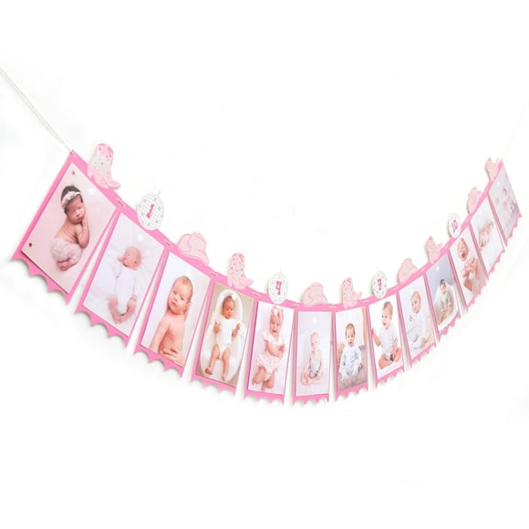 Banner Fotográfico BEADED Vaquera para Fiesta de 1er Cumpleaños