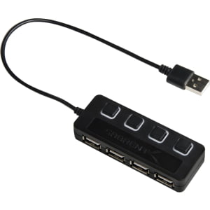 4PORT USB2.0 HUB W/ PWR SWITCH TRANSFER SPEEDS UP TO