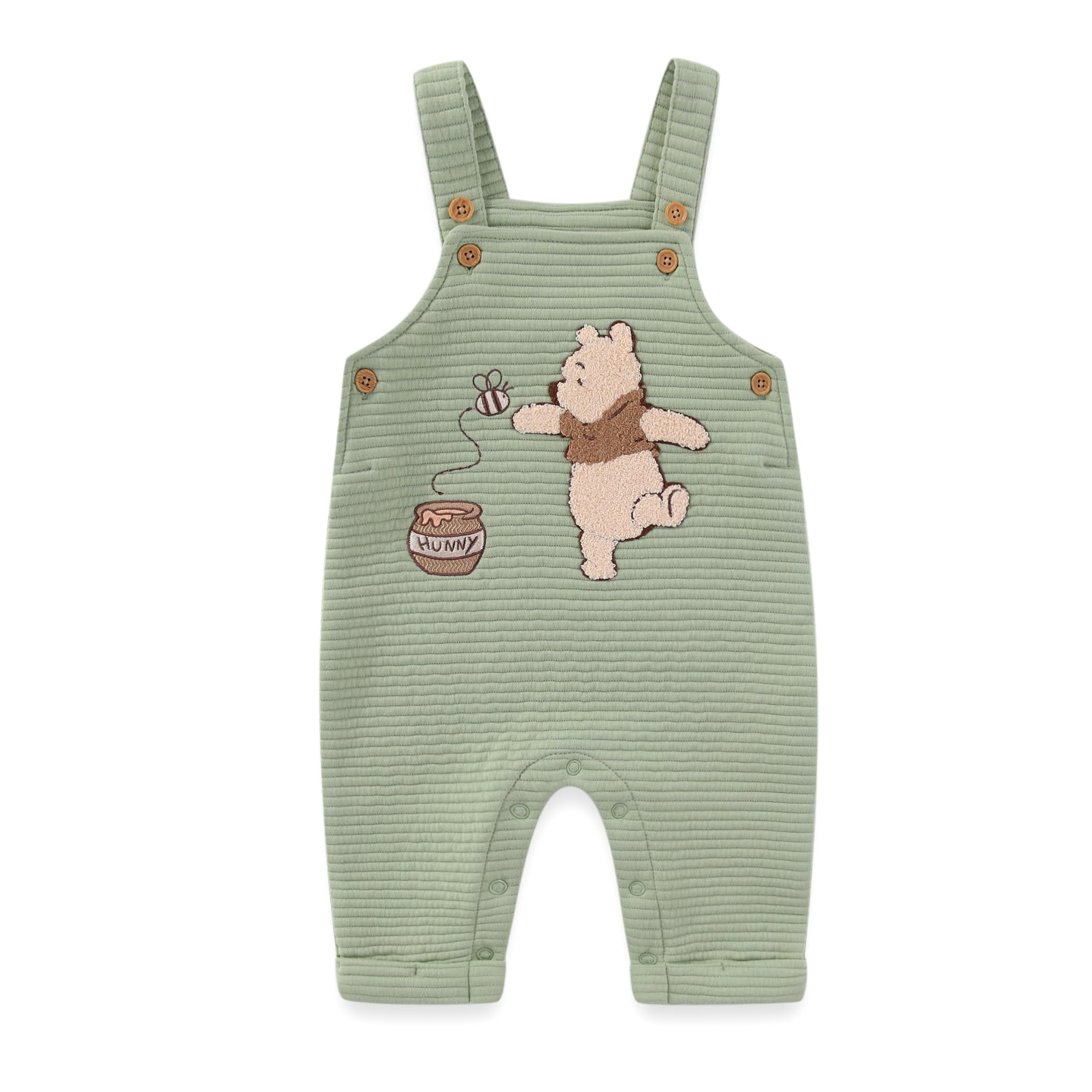 Disney Winnie the Pooh Long Sleeve Shirt and Overalls (Baby Boys), 2 Piece Set, Sizes 12M-24M