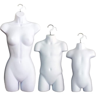 Only Hangers Teen Girl Dress Form Mannequin - Half-Round Display Body For Clothing & Swimwear
