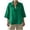 *Green, variant on VBVC Women's Linen Cotton Collared V-Neck Tunic , Ladies' 3/4 Sleeve Loose Oversized Blouse , Casual Summer Shirts For Women,Black,S-2XL