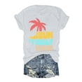 thumbnail image 1 of TSADFHJI Hauts Femmes Tendance 2024 2024 Décontracté Imprimé Col Rond Manches Courtes G Gris Clair, 1 of 2