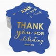 thumbnail image 2 of Inkdotpot Real Gold Foil Thank You For Celebrating With Us Bridal Shower-Baby Shower-Retirement-Wedding-Birthday Tags Favor Bracket Shape Hang Pack Of 50 Paper Tags, 2 of 7