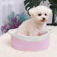 thumbnail image 2 of Nvzi 2pcs Small Woven Basket,Cute Rope Room Shelf Storage Basket, Cat Dog Toys Basket Chest Box, Empty Decorative Gift Basket with Handles -Pink, 2 of 4