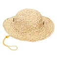 thumbnail image 1 of Sombrero de paja para niños, sombrero de playa con protección solar para niñas y niños, disfraz de granjero, sombrero tejido de ala ancha para verano y exteriores., 1 of 6