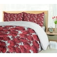 thumbnail image 5 of Ambesonne Floral Duvet Cover Set, Vibrant Roses Bouquet, King, Purple Pink Red, 5 of 6