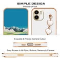 thumbnail image 3 of Compatible with Redmi A2 Case Silicone with Love Heart Chain, Ultra Slim Soft Xiaomi Redmi A2 Phone Case Shockproof Bumper Protective Cases for Women (White), 3 of 13