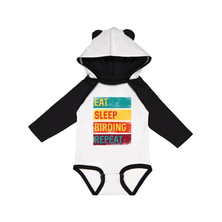 

Inktastic Bird Watching Gift Eat Sleep Birding Repeat Gift Baby Boy or Baby Girl Long Sleeve Bodysuit