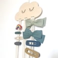 thumbnail image 7 of XIBUFE Nordic Wooden Hair Clips Organizer Wall Hanging Princess Girls Hair Bow Holder Cute Cloud Shape Baby Headband Storage Hanger for Girls Room Bedroom Home Decoration, 7 of 7