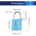thumbnail image 2 of HUGFEGWE 8 Digit Combination Padlock Push Button Lock for Suitcase Luggage Drawer Door Toolbox,Fixed Gym Cabinet Door Toolbox Padlock Gym Sports School and Employee Lock,Blue 1PCS UA824-6876, 2 of 7