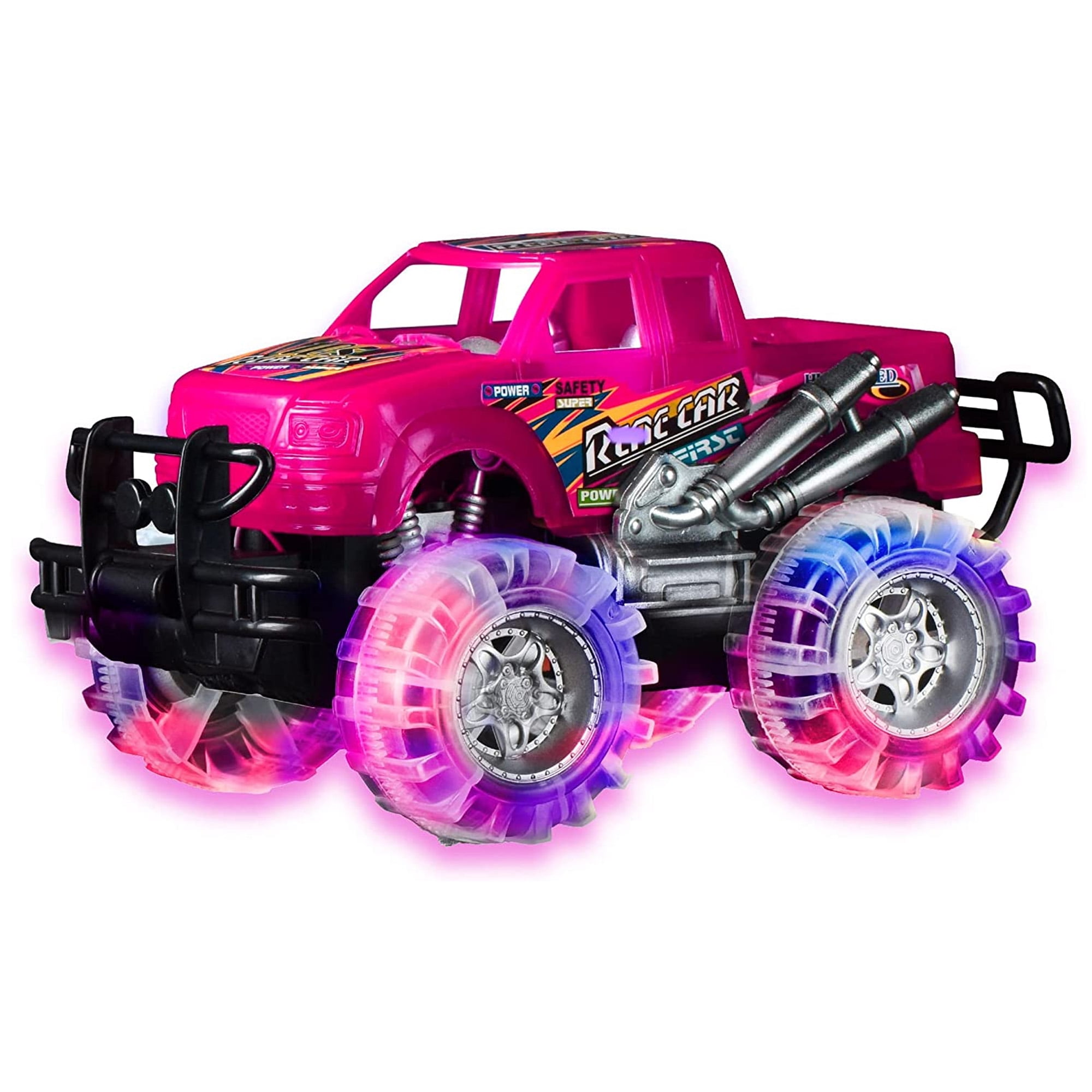 Playo 6” Toddler Monster Truck with LED Light Tires Push Car Toy Truck