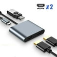 thumbnail image 6 of Phone PC 4 in 1 USB 3.0 Adapter Screen Expansion USB C Hub Type-C to Dual HDMI Docking Station 4 IN 1 HD, 6 of 8