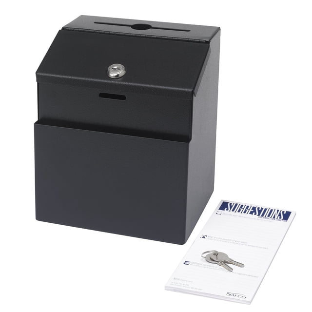 Safco Products 4232BL Buzón de sugerencias de acero negro