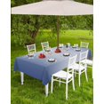 thumbnail image 4 of Navy Blue Ombre Outdoor Rectangle Tablecloth with Umbrella Hole and Zipper, Blue Color Gradient Waterproof Table Cover, Farmhouse Washable Patio Tablecloths for Party Picnic, 60"x84", 4 of 6