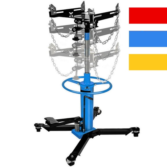 1660 Pounds/0.75Ton Hydraulic Car Transmission Jack Vertical Lift with 360° Swivel Wheel Pedal ,Blue,33"-70"