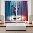 thumbnail image 2 of Kids Boys Curtains 2 Panels Set, Break Dancer Sketch with Colorful Background Teen Urban Culture Illustration, Window Drapes for Living Room Bedroom, 55W X 39L Inches, Multicolor, by Ambesonne, 2 of 3
