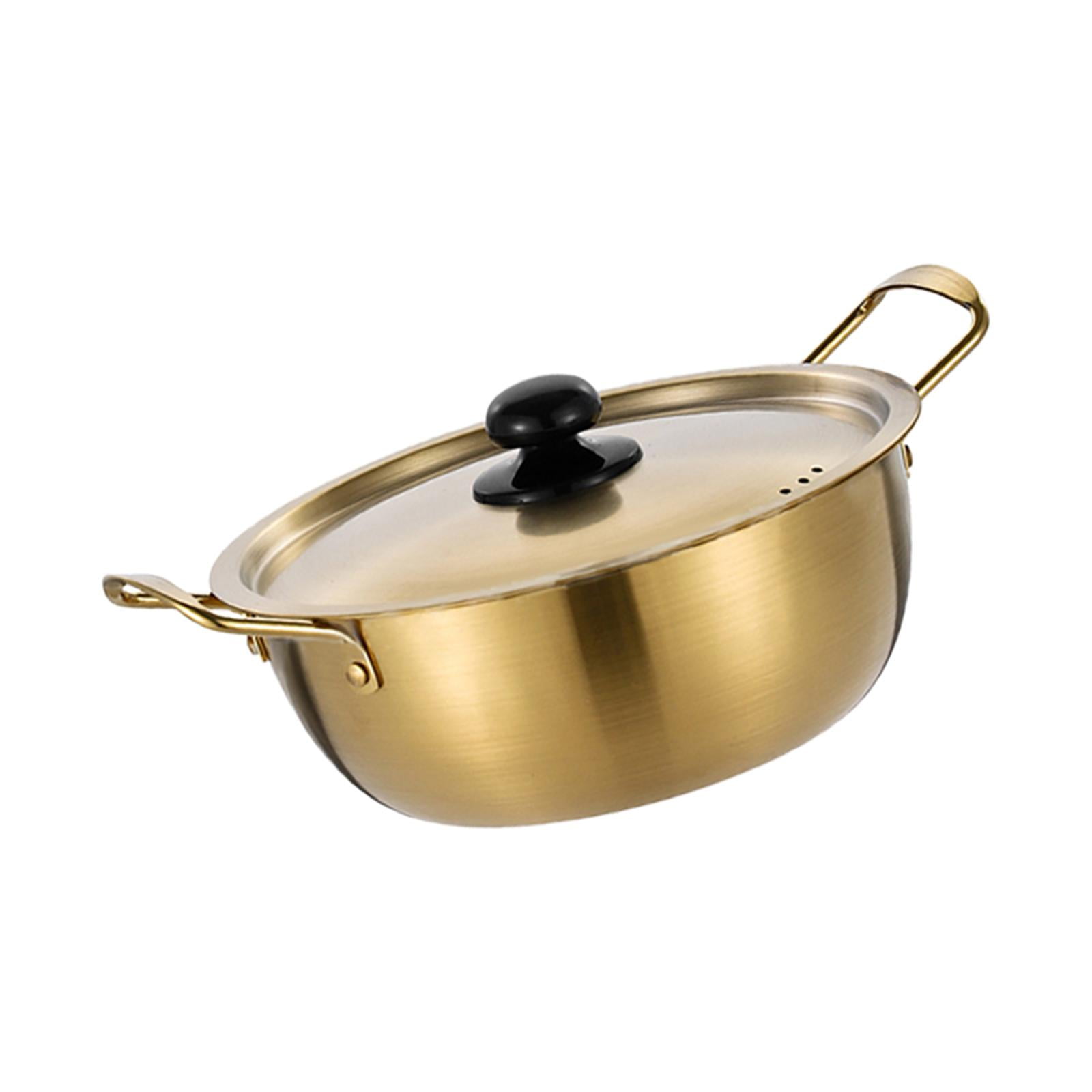 Tongina Korean Ramen Cooking Pot, Seafood Pot, Fast Heating, Korean Instant Noodle Pot, Kimchi Soup Pot for Camping Noodles, Ramyun Eggs 20cm