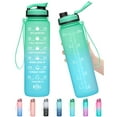 thumbnail image 6 of GEDUX 32oz Motivational Water Bottle with Time Marker, Leakproof Tritan Sports Water Bottle, BPA-Free Wide Mouth with Infuser & Carry Strap for Gym Running Travel, 6 of 8