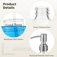 thumbnail image 3 of 2 Pcs Glass Soap Dispensers, 16.9 oz Clear Hand Soap Containers with Stainless Steel Pumps, Refillable Dish Soap Bottles for Lotion, Shampoo, 6 Waterproof Labels Included, 3 of 5