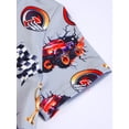 thumbnail image 6 of WIBACKER 3-12Years Kids Boys 2-Piece Pajamas 3D Truck Printed Short Sleeve Cool Summer PJ Set Toddler Sleepwear, 6 of 13
