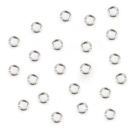 Jump Ring Sterling Silver Plated 18G 5Mm 40Pc