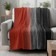 thumbnail image 2 of Red Black Ombre Blanket Soft Cozy Warm Throw Blanket for Couch, Plush Fuzzy Flannel Fleece Blankets for Sofa, Vintage Farmhouse Wooden Bed Blankets Lightweight Gifts for Women, 32"x48", 2 of 9