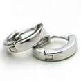 thumbnail image 6 of Ayyufe Men Women Silver Plated Smooth Round Hoop Huggie Earrings, 6 of 7