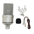 thumbnail image 2 of Studio XLR Microphone, 26mm Diaphragm Condenser Microphone with Shock Mount, Windscreen, XLR Cable for Recording, Podcasting, Singing, Live Streaming, Gaming, Online Chatting, 2 of 7