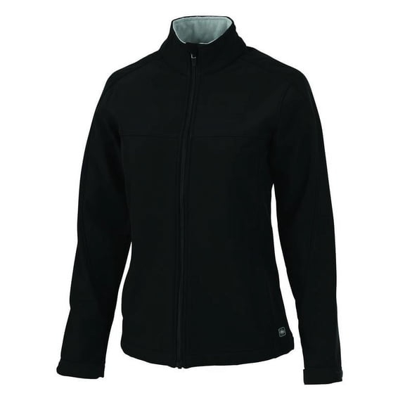 Charles River Apparel 5718 Women's Classic Soft Shell Jacket-Black/Vapor Grey-3XL