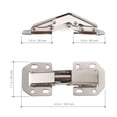 thumbnail image 2 of Furniware 10 Pcs Easy Installation Hinges, 90 Degree Cabinet Hinge for Drawer Window Cupboard Kitchen Door,No Slot Required,Cold Rolled Steel-Strong and Long Lasting, 2 of 5