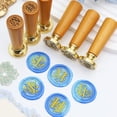 thumbnail image 4 of Handcrafted Beechwood Wax Seal Stamp With Interchangeable Brass Embossing Tip for Elegant Correspondence, 4 of 8