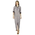 thumbnail image 2 of Bimba Women Long Shirt White Rayon Maxi Dress Button Down Gown Chic Style Custom, 2 of 9