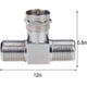 thumbnail image 5 of Divisor de cable coaxial, divisor de TV 2 en 1 salida, paquete de 2 F tipo RG6 macho a 2 F hembra Divisor de cable de 3 vías Adaptador de conector coaxial T para video VCR Antena Cable Satélite, 5 of 5